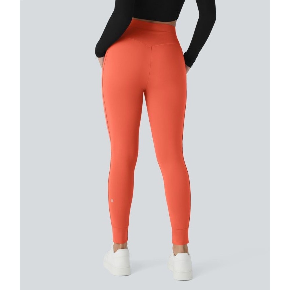 NWT Halara Softlyzero Plush High Waisted Drawstring Joggers in Tigerlily Size XS - Picture 6 of 10